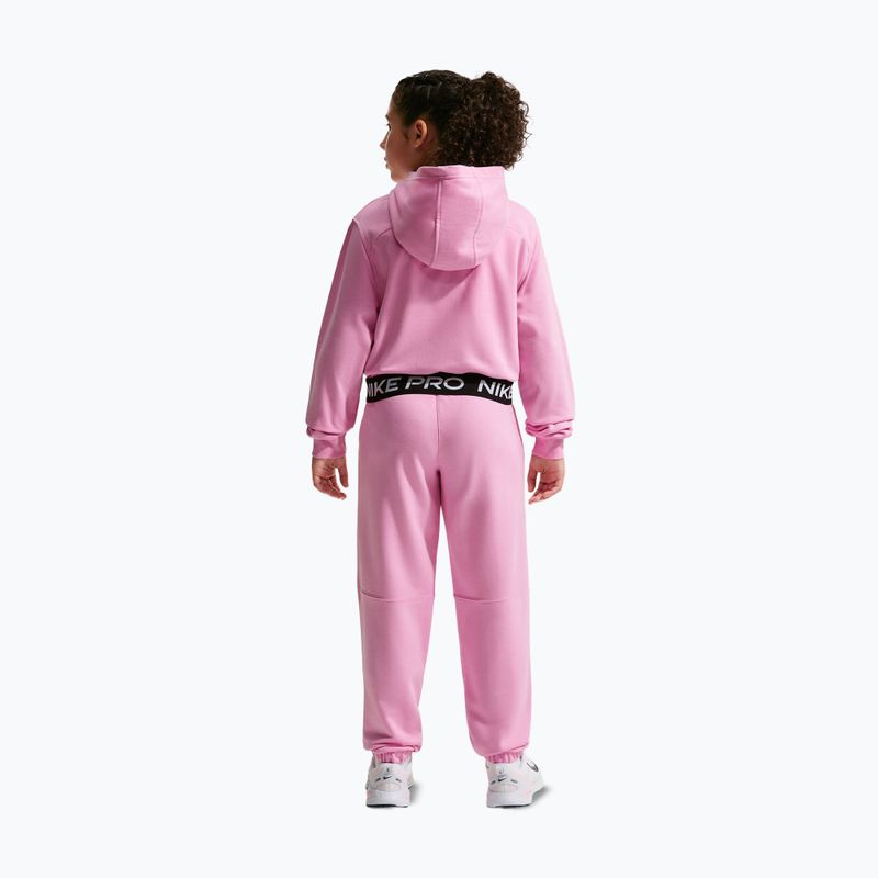 Gyerekpulóver Nike Pro Fleece pink rise/pink rise/black/white 2