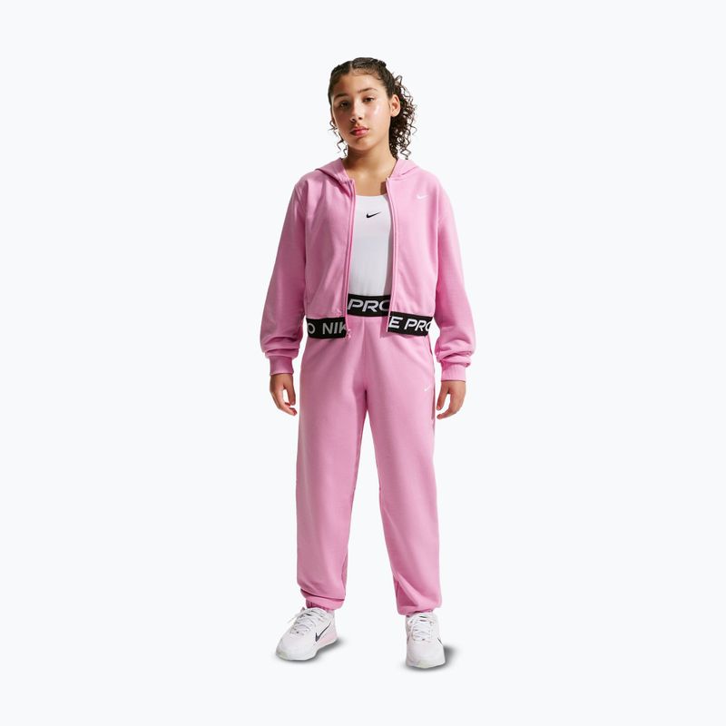 Gyerekpulóver Nike Pro Fleece pink rise/pink rise/black/white 7