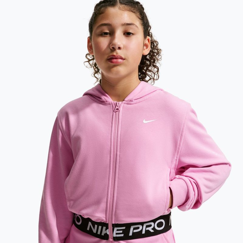 Gyerekpulóver Nike Pro Fleece pink rise/pink rise/black/white 3