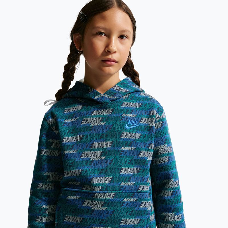 Gyerekpulóver Nike Sportswear Club Fleece bright spruce/midnight navy/game royal 5