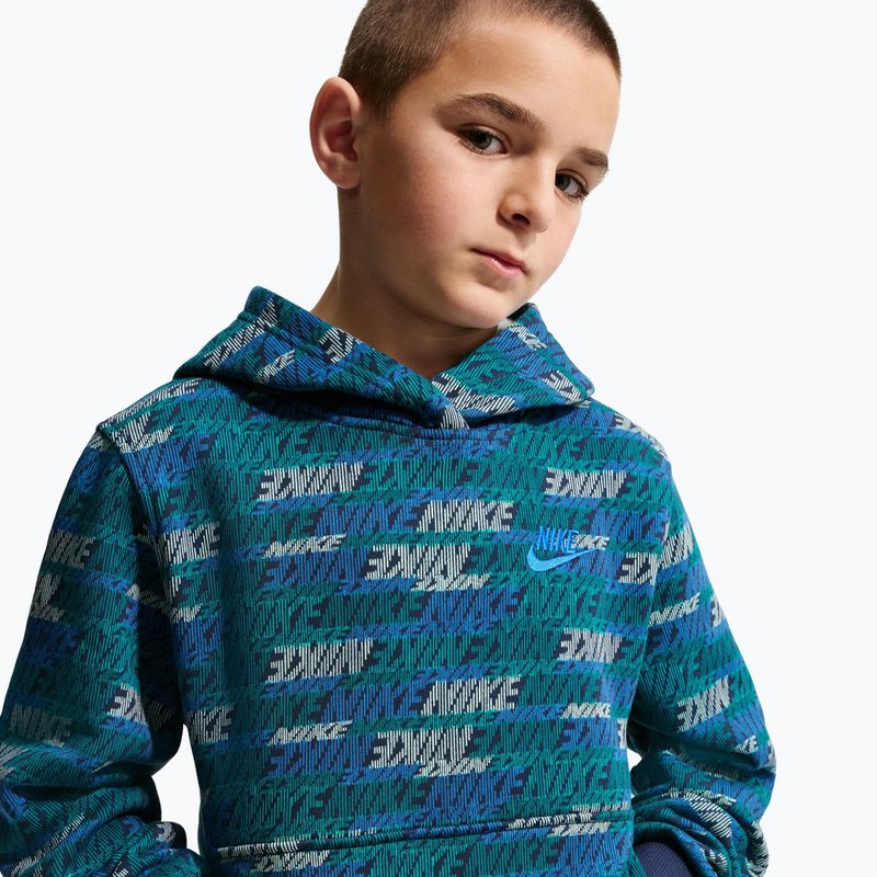 Gyerekpulóver Nike Sportswear Club Fleece bright spruce/midnight navy/game royal 6