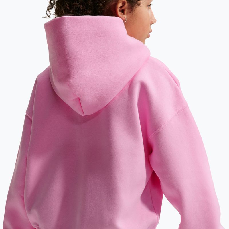 Gyerekpulóver Nike Sportswear Studio Fleece pink rise/white 7