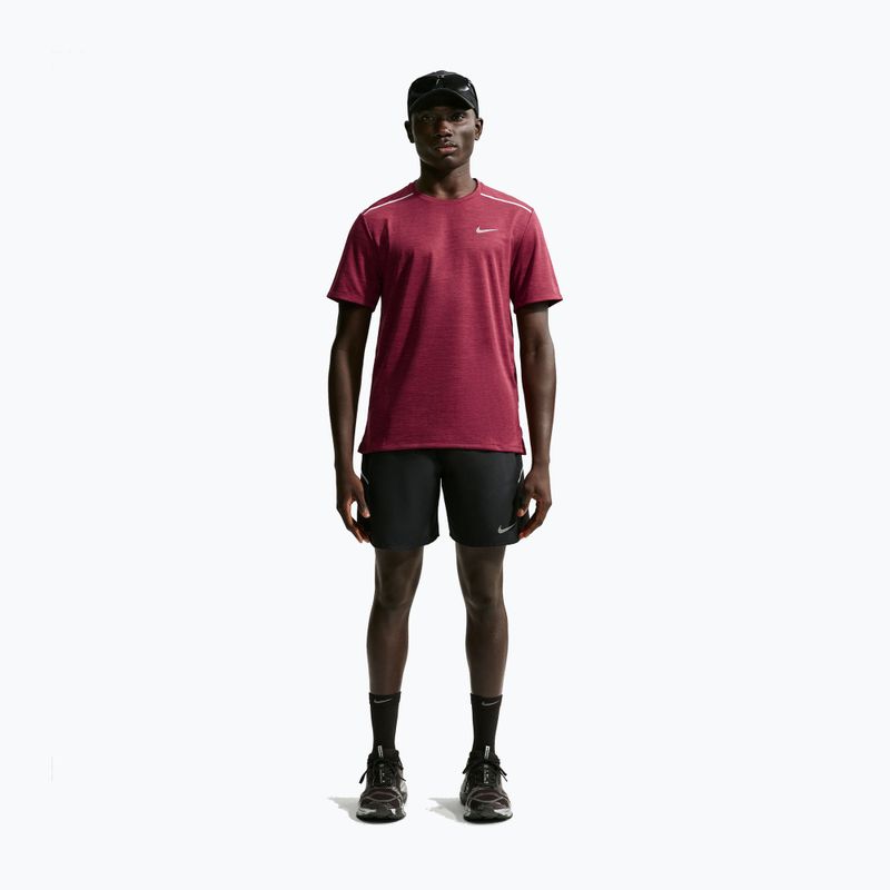 Férfi futó póló Nike Miler Dri-Fit UV tough red/mystic dates 2