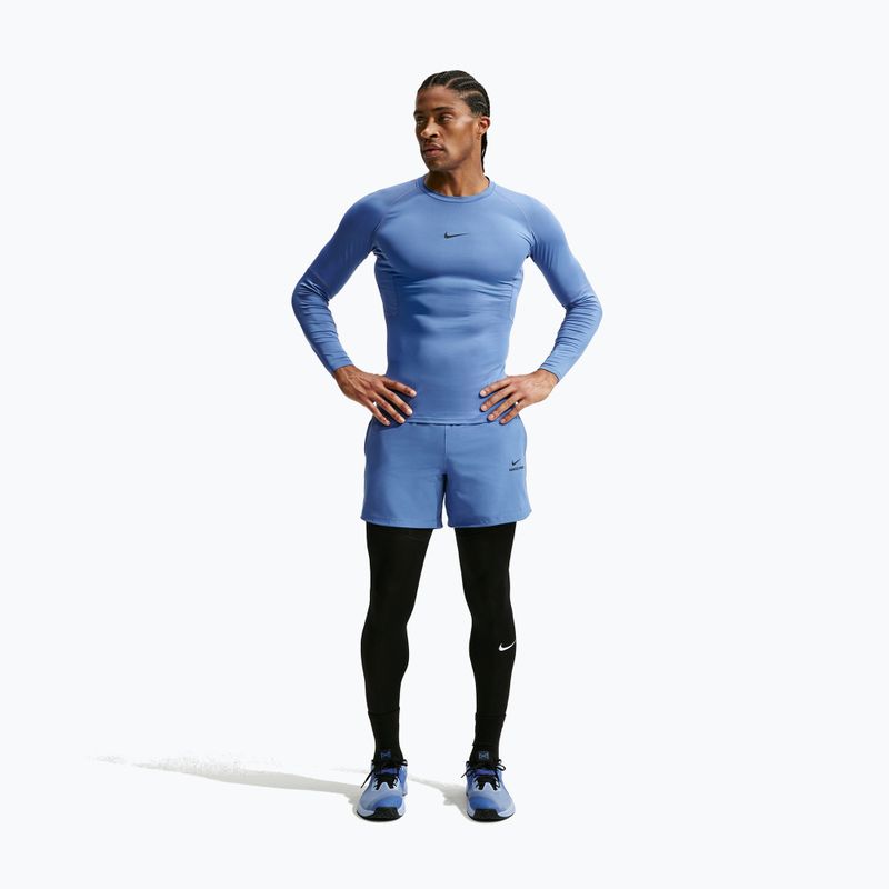 Férfi edző hosszú ujjú póló Nike Pro indigo storm/black 2