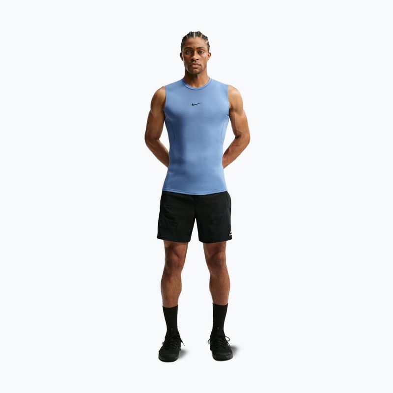 Férfi edző póló Nike Pro indigo storm/black 7