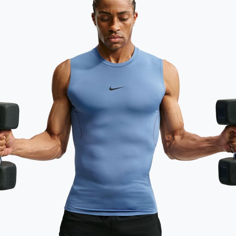Férfi edző póló Nike Pro indigo storm/black 5