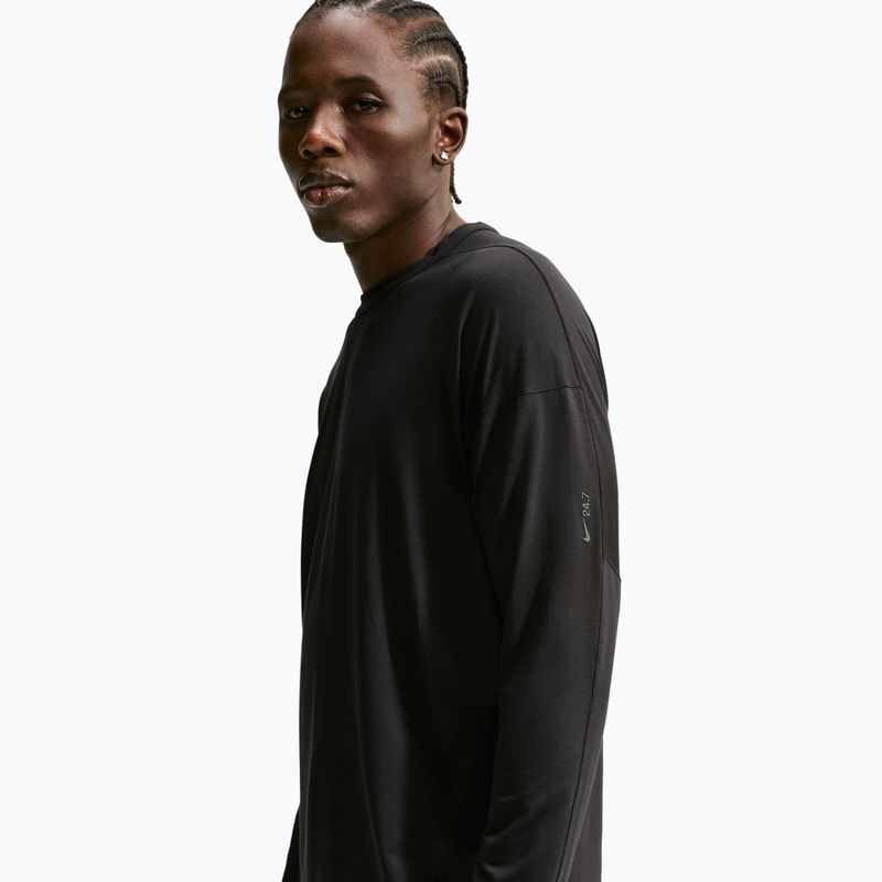 Férfi hosszú ujjú póló Nike 24.7 ImpossiblySoft Light black/black/dark smoke grey 3