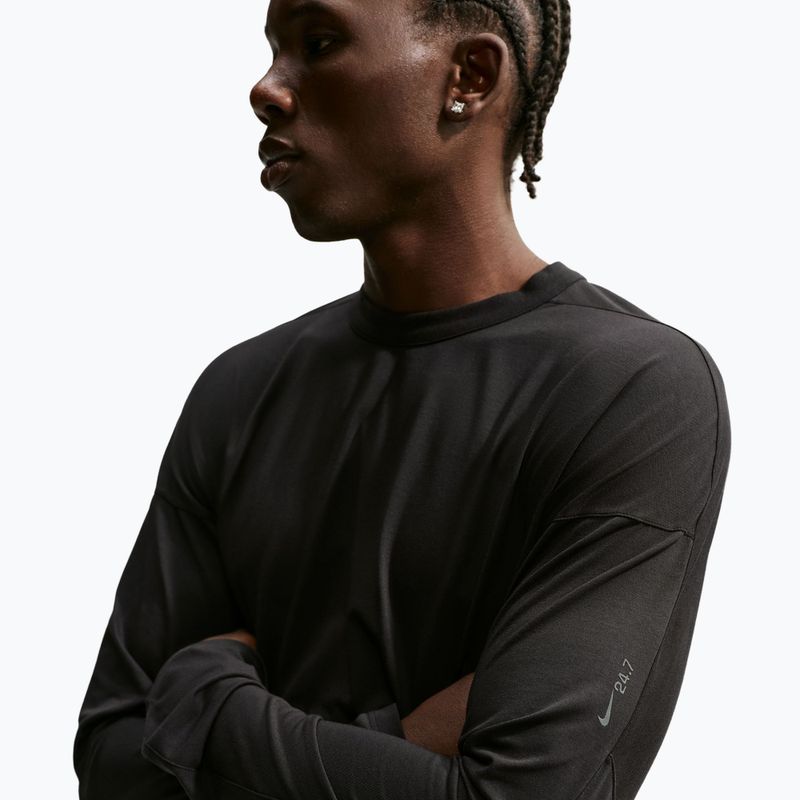 Férfi hosszú ujjú póló Nike 24.7 ImpossiblySoft Light black/black/dark smoke grey 4