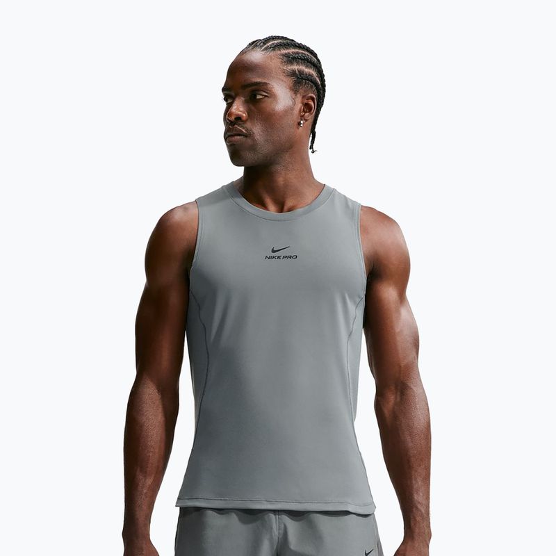 Férfi edző póló Nike Pro smoke grey/black