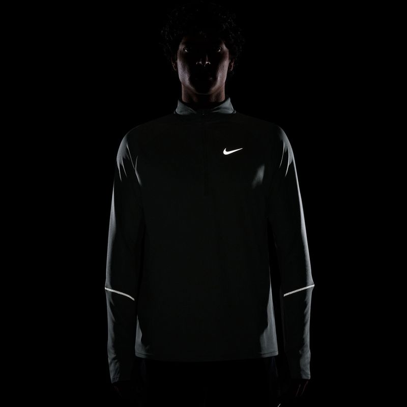 Férfi futópulóver Nike Miler Dri-Fit UV 1/2 Zip camo green 4