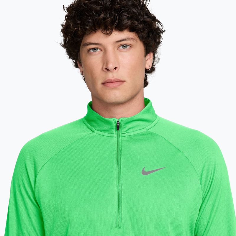 Férfi futópulóver Nike Miler Dri-Fit UV 1/2 Zip illusion green 3