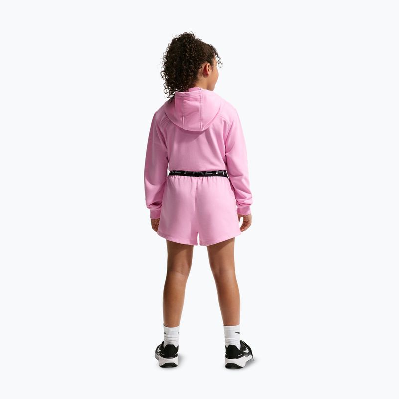 Gyerek rövidnadrág Nike Pro Fleece pink rise/pink rise/black/white 3