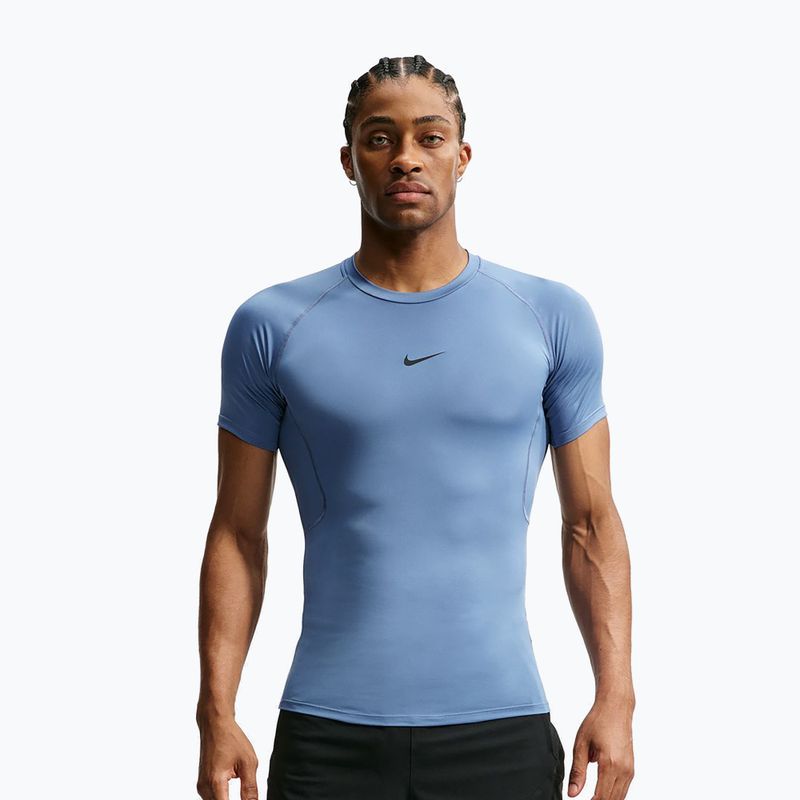 Férfi edző póló Nike Pro indigo storm/black