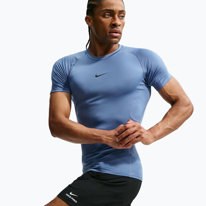 Férfi edző póló Nike Pro indigo storm/black 3