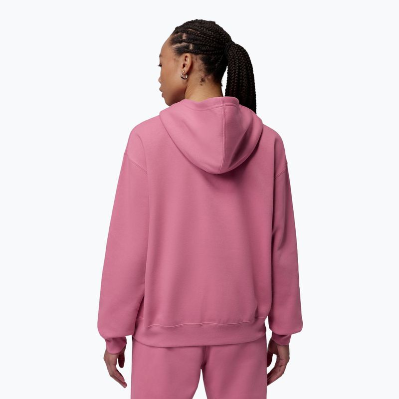 Női pulóver Jordan Fleece Hoodie desert berry/white 3