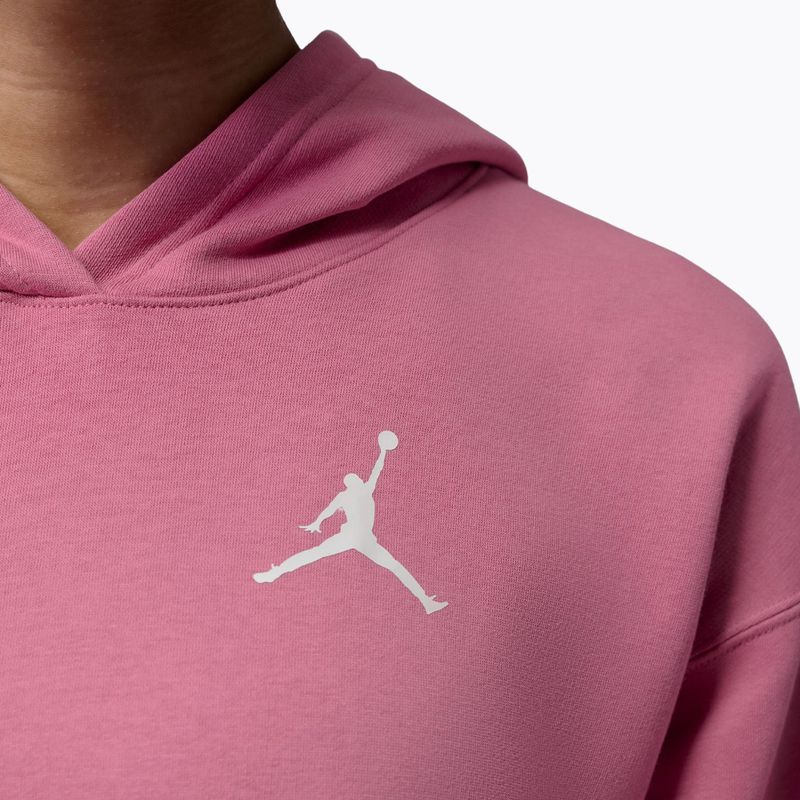Női pulóver Jordan Fleece Hoodie desert berry/white 6