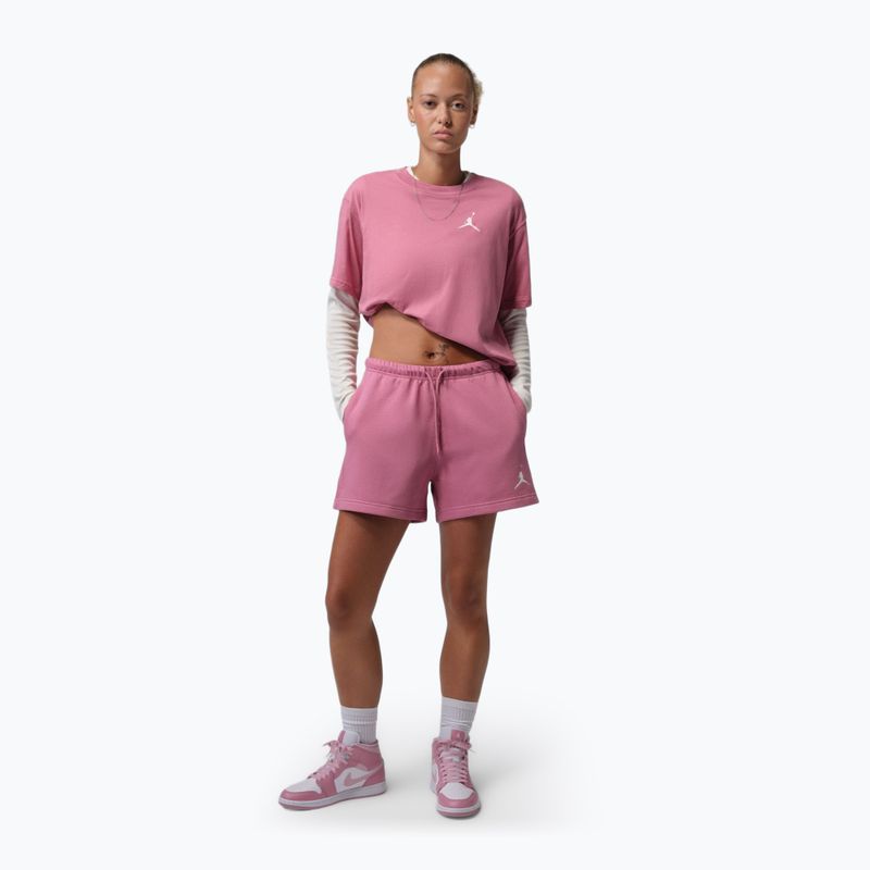 Női rövidnadrág Jordan Fleece desert berry/white 2