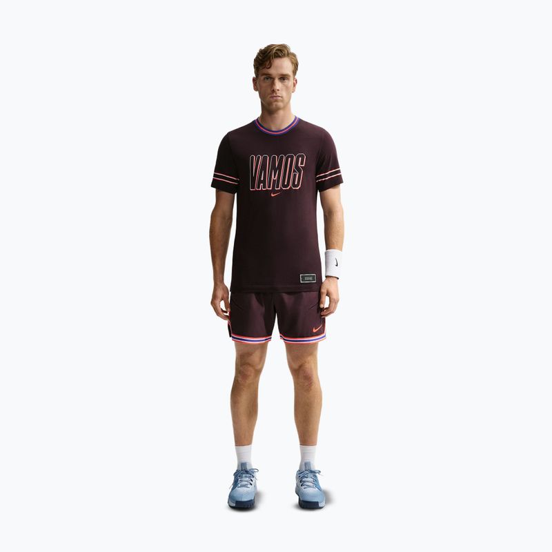 Férfi póló Nike Court Dri-FIT Cotton burgundy ash 2