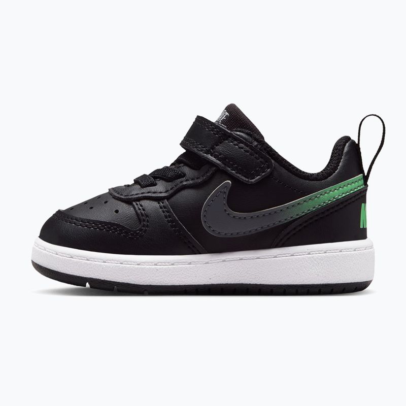 Gyermekcipő Nike Court Borough Low black/smoke grey/white/illusion green 2