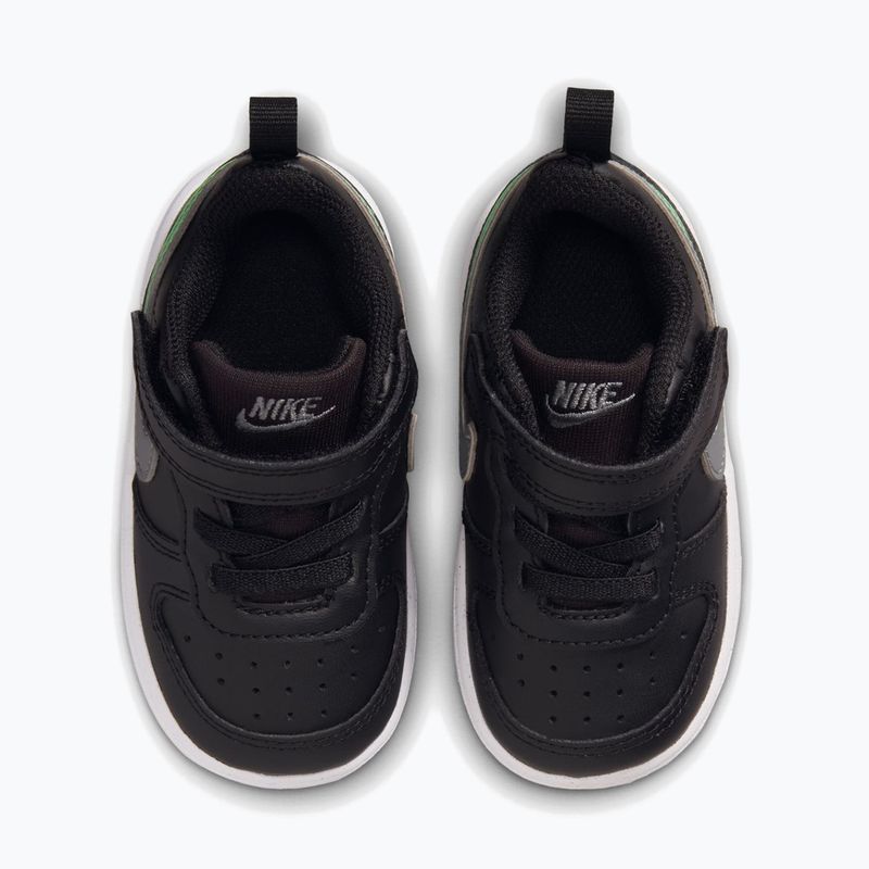Gyermekcipő Nike Court Borough Low black/smoke grey/white/illusion green 4