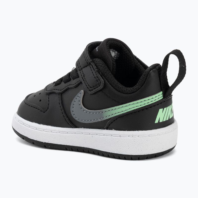 Gyermekcipő Nike Court Borough Low black/smoke grey/white/illusion green 3