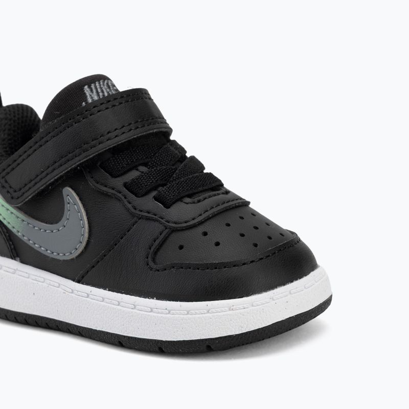 Gyermekcipő Nike Court Borough Low black/smoke grey/white/illusion green 7