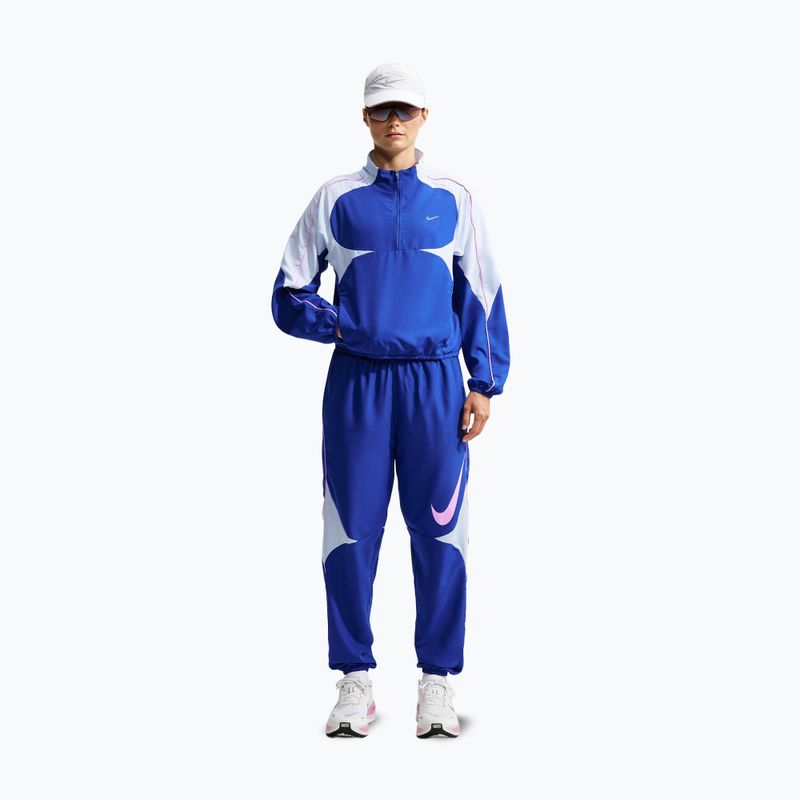 Nike Tempo Dri-FIT női futódzseki 1/2 cipzárral, old royal/futball szürke/rózsaszín emelkedés 2