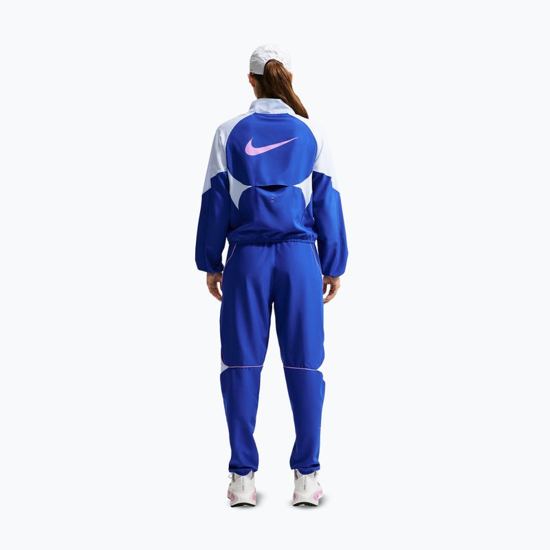 Nike Tempo Dri-FIT női futódzseki 1/2 cipzárral, old royal/futball szürke/rózsaszín emelkedés 3