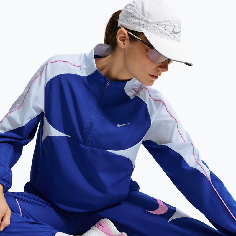 Nike Tempo Dri-FIT női futódzseki 1/2 cipzárral, old royal/futball szürke/rózsaszín emelkedés 5