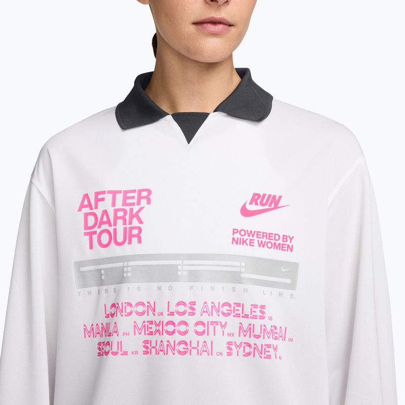 Női hosszú ujjú póló futáshoz Nike After Dark Tour white/anthracite 3