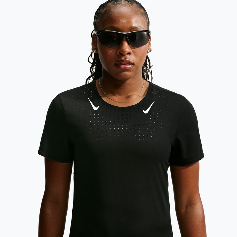 Női futó póló Nike AeroSwift black/white 4
