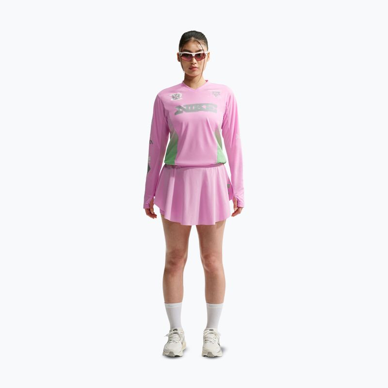 Női hosszú ujjú póló futáshoz Nike Swift Jersey Top pink rise/illusion green 2