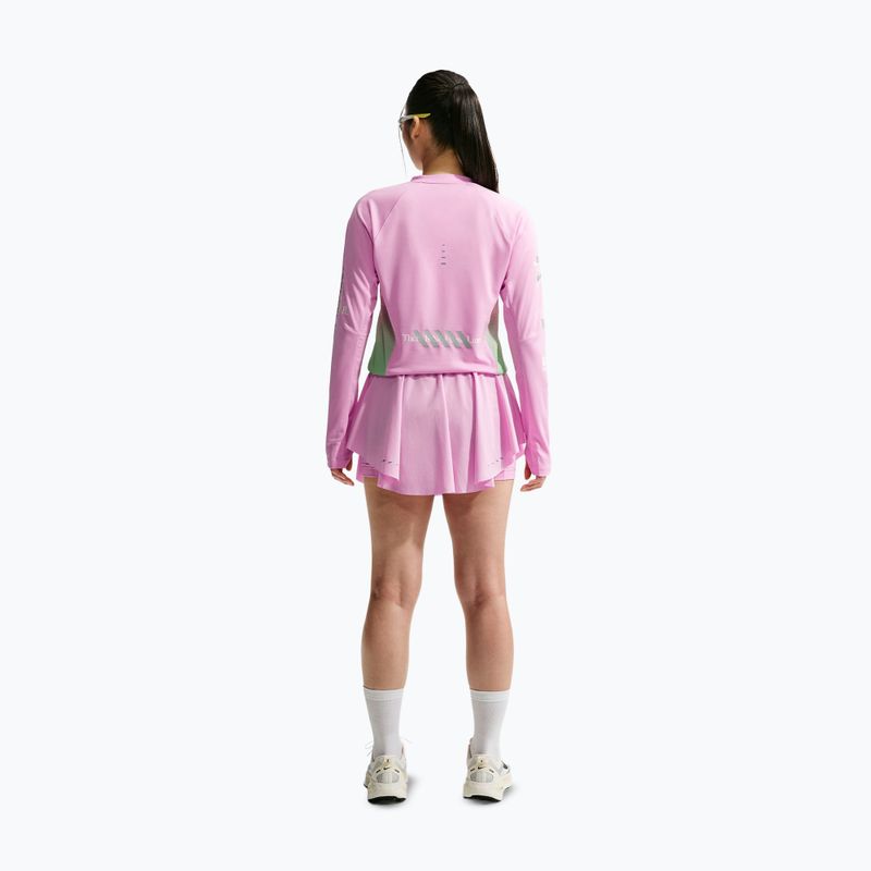 Női hosszú ujjú póló futáshoz Nike Swift Jersey Top pink rise/illusion green 3
