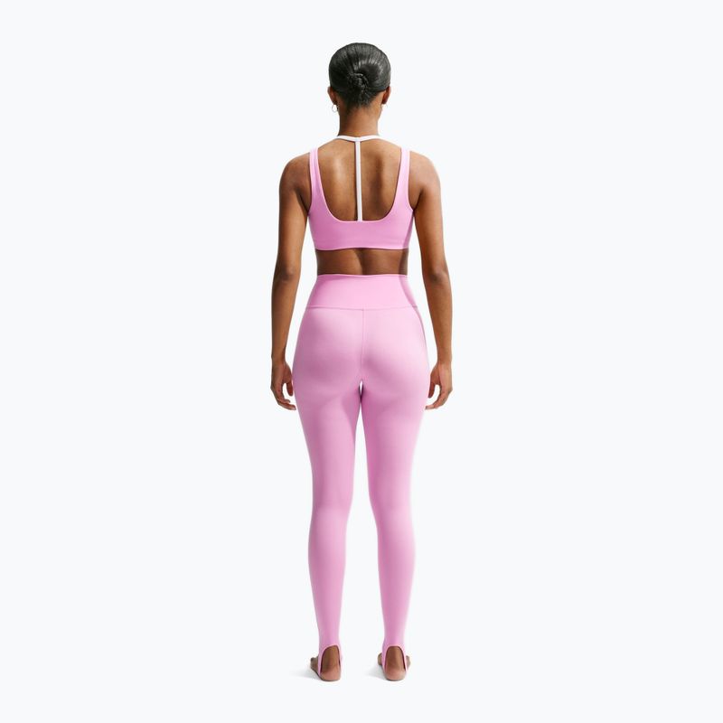 Női edzőleggingsek Nike One pink rise/white 3