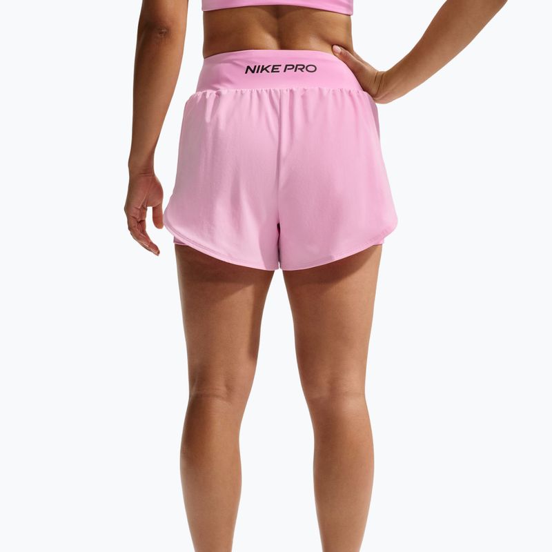 Női edző rövidnadrág Nike Pro Sculpt pink rise/black 4