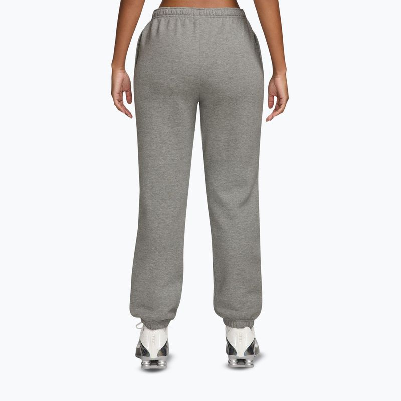Női nadrág Nike Studio Fleece dark grey heather/sail 2