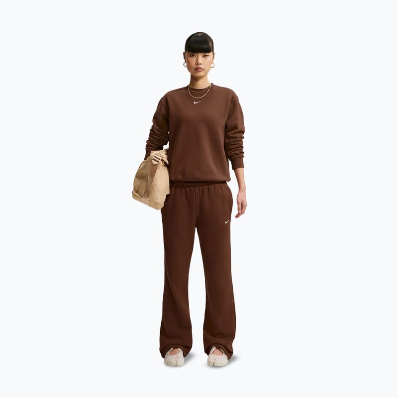 Női pulóver Nike Studio Fleece cacao wow/sail 2