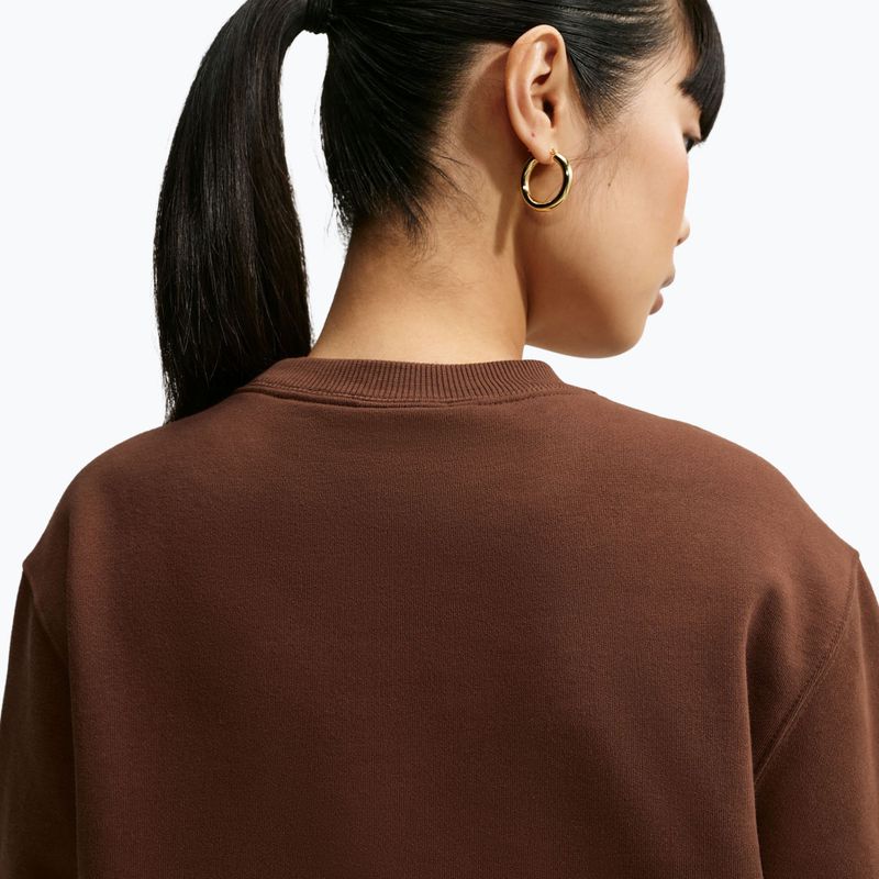 Női pulóver Nike Studio Fleece cacao wow/sail 6