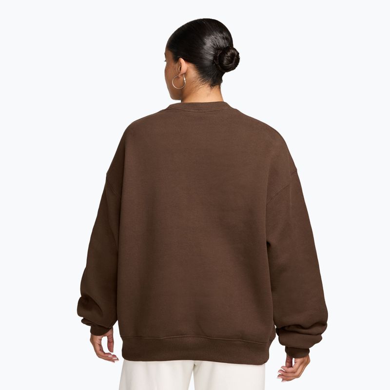 Női pulóver Nike Studio Fleece Medium Weight cacao wow/sail 2