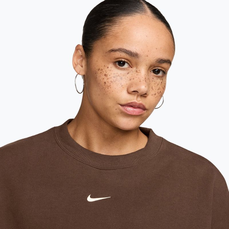 Női pulóver Nike Studio Fleece Medium Weight cacao wow/sail 3
