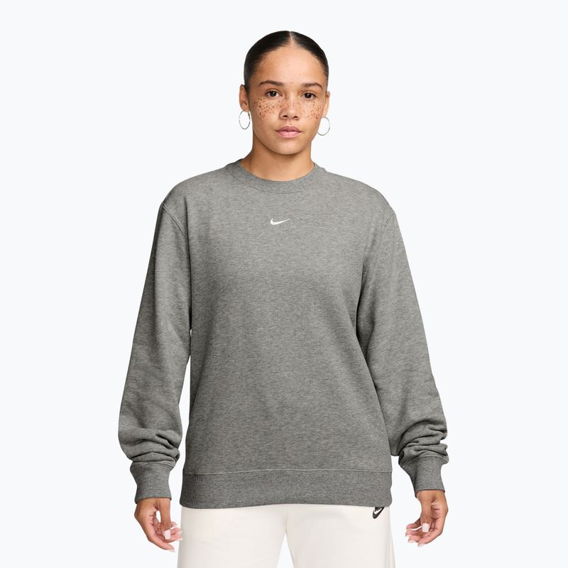 Női pulóver Nike Studio Fleece Lightweight dark grey heather/sail
