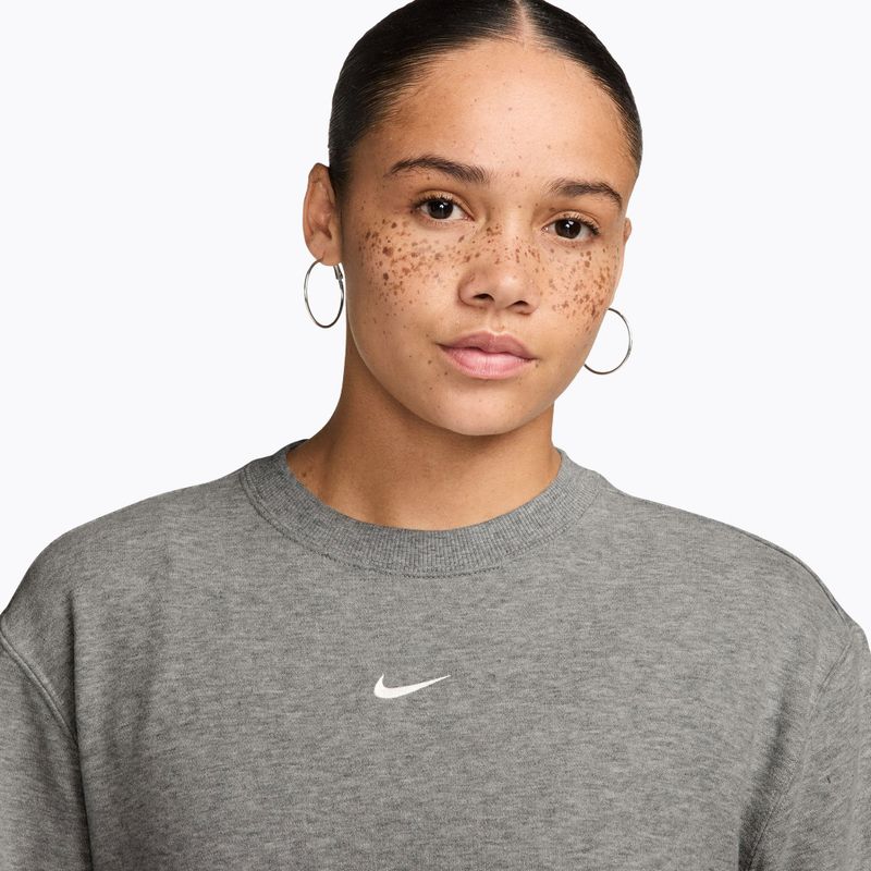Női pulóver Nike Studio Fleece Lightweight dark grey heather/sail 3
