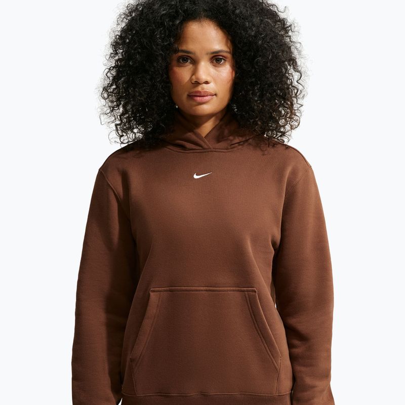Női pulóver Nike Studio Fleece cacao wow/sail 5