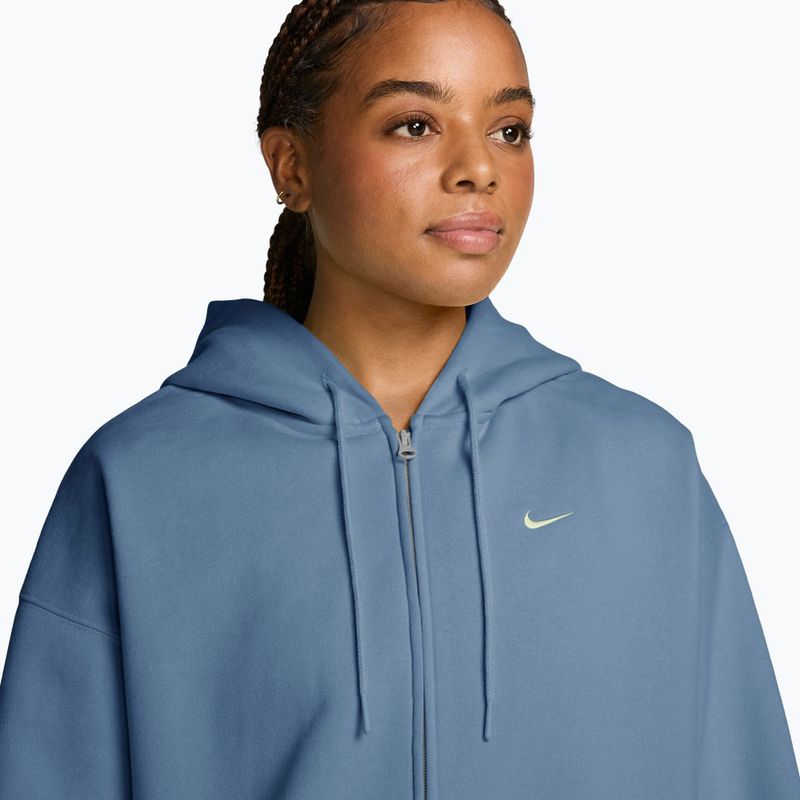 Női pulóver Nike Studio Fleece Medium Weight Oversized Full Zip work blue/sail 3