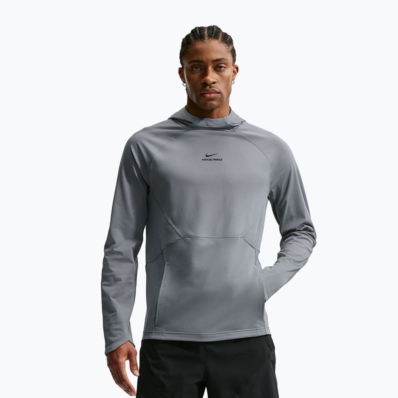Férfi edzőpulóver Nike Pro smoke grey/black