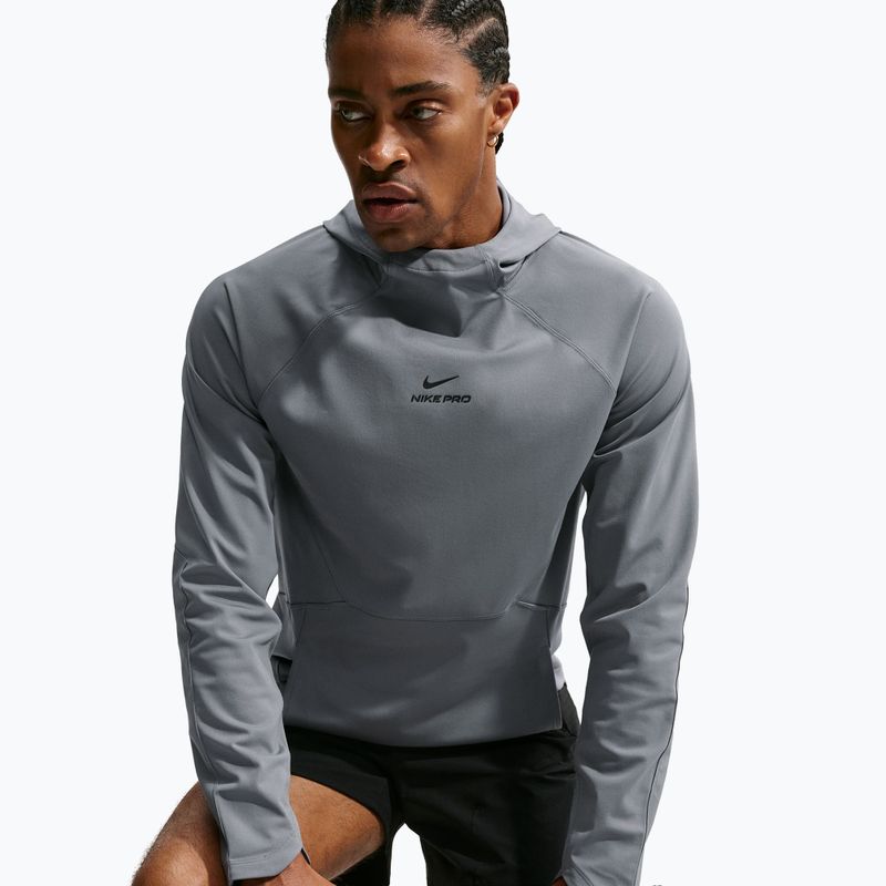 Férfi edzőpulóver Nike Pro smoke grey/black 5
