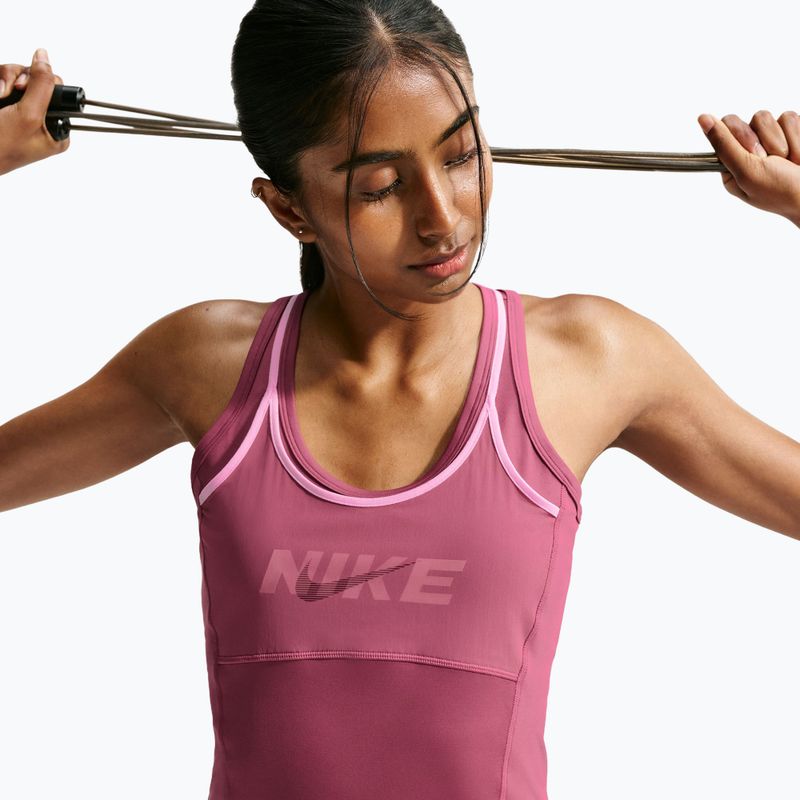 Női edző póló Nike One pink smoke/pink rise/mystic dates/white 5
