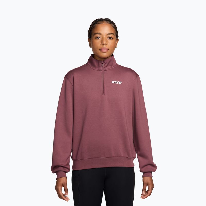 Női edzőpulóver Nike Studio Fleece Sport pink smoke/mystic dates/white