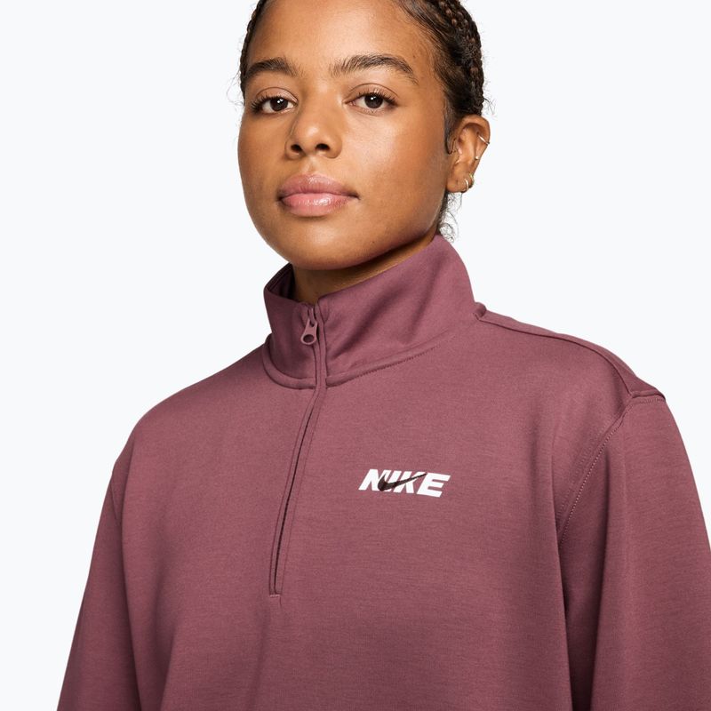 Női edzőpulóver Nike Studio Fleece Sport pink smoke/mystic dates/white 3
