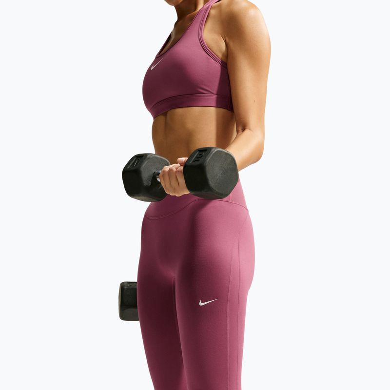 Női leggingsek Nike One pink smoke/pink smoke/pink rise/white 6